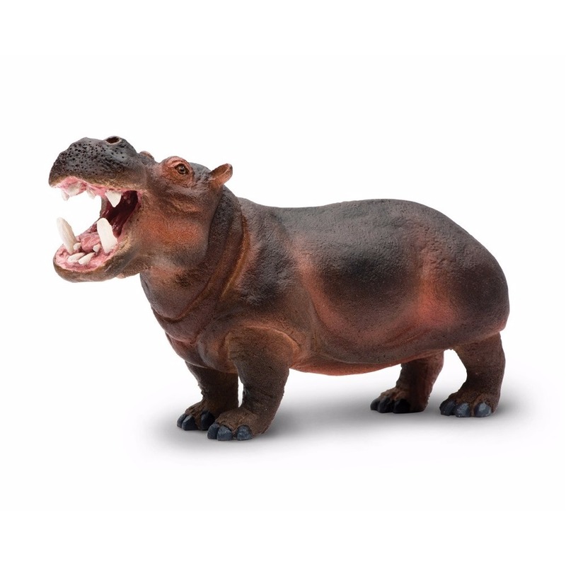 Plastic speelgoed figuur nijlpaard 12 cm
