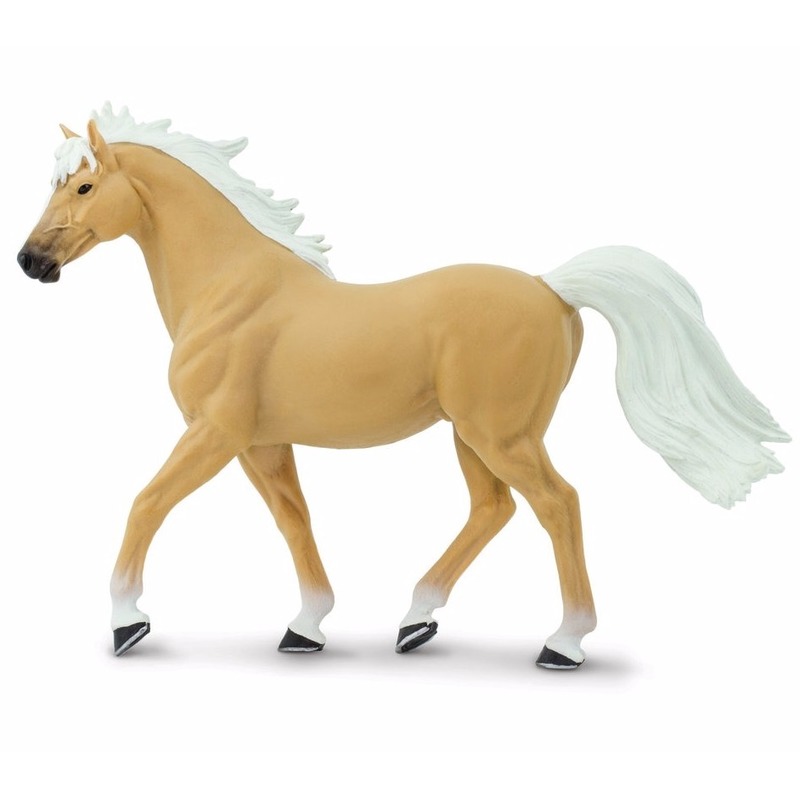 Plastic speelgoed figuur Palomino Mustang paard hengst 14 cm