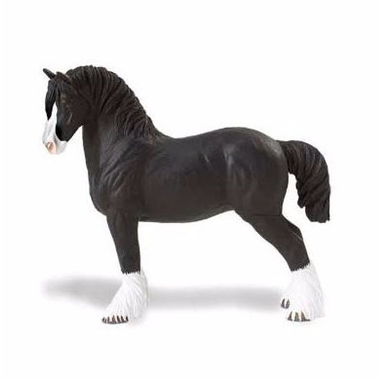 Plastic speelgoed figuur Shire paard hengst 12 cm