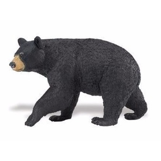 Plastic speelgoed figuur zwarte beer 11 cm