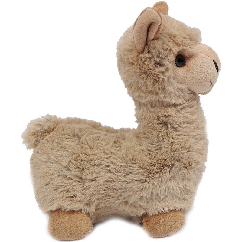 Pluche beige alpaca-lama knuffel 29 cm staand