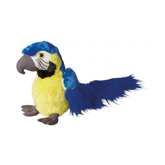 Pluche blauwe papegaai 30 cm