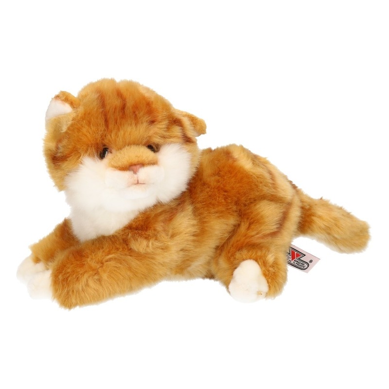 Pluche bruine kitten/poes knuffel 27 cm