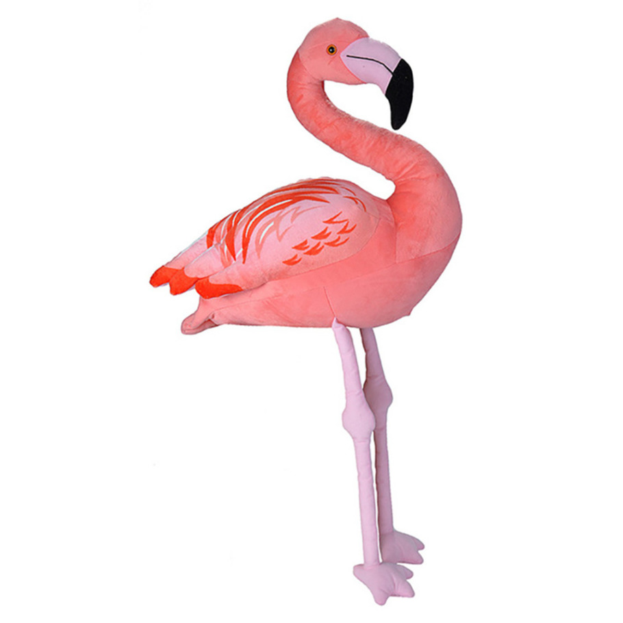 Pluche dieren knuffels grote flamingo van 76 cm