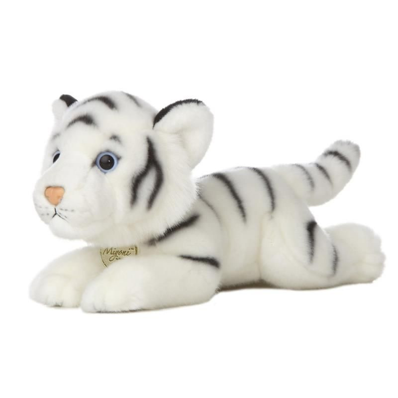 Pluche dieren knuffels witte tijger van 28 cm