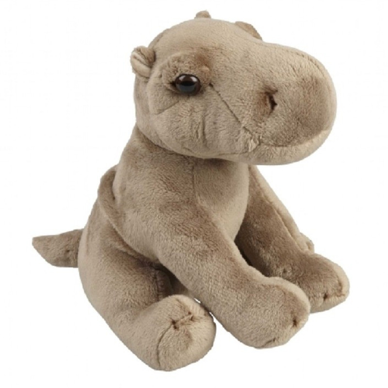 Pluche grijze nijlpaard knuffel 19 cm speelgoed