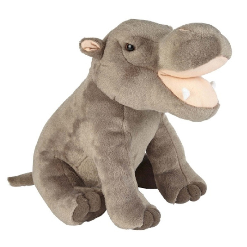 Pluche grijze nijlpaard knuffel 30 cm speelgoed