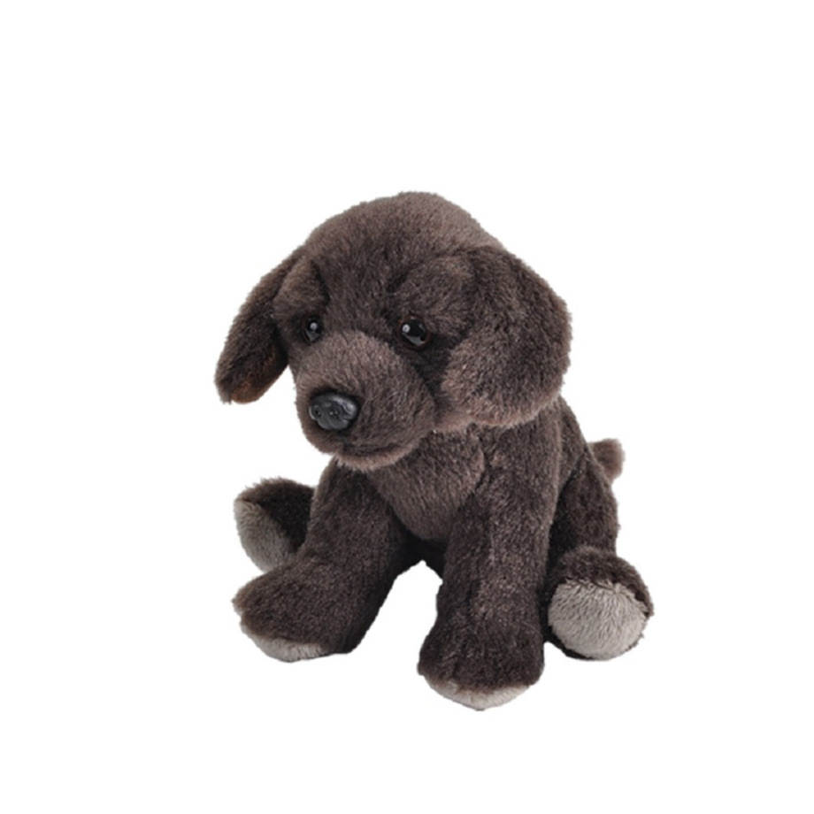 Pluche knuffel Bruine Labrador hond van 13 cm