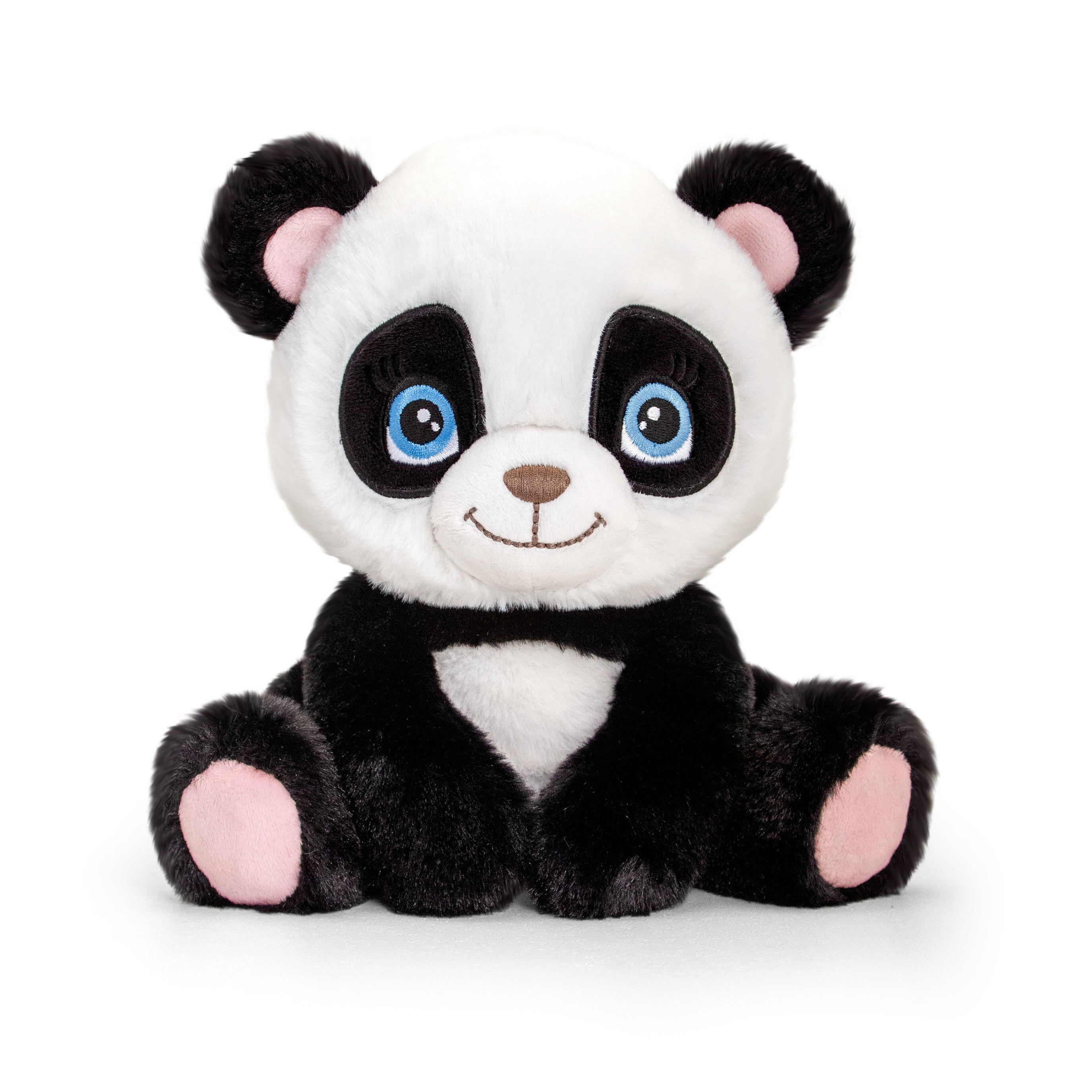 Pluche knuffel dier zwart/witte panda 25 cm