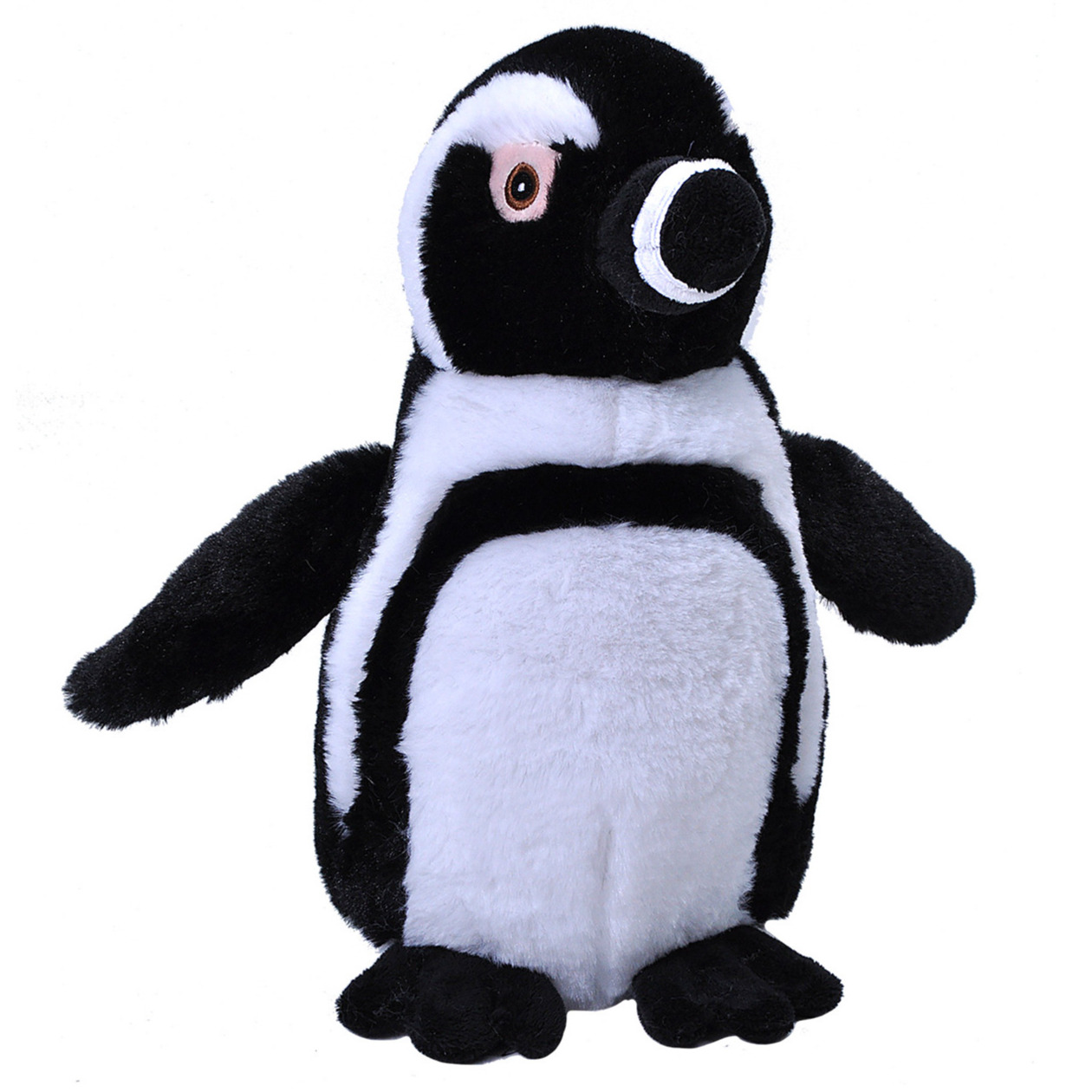 Pluche knuffel dieren Eco-kins zwartvoet pinguin van 30 cm