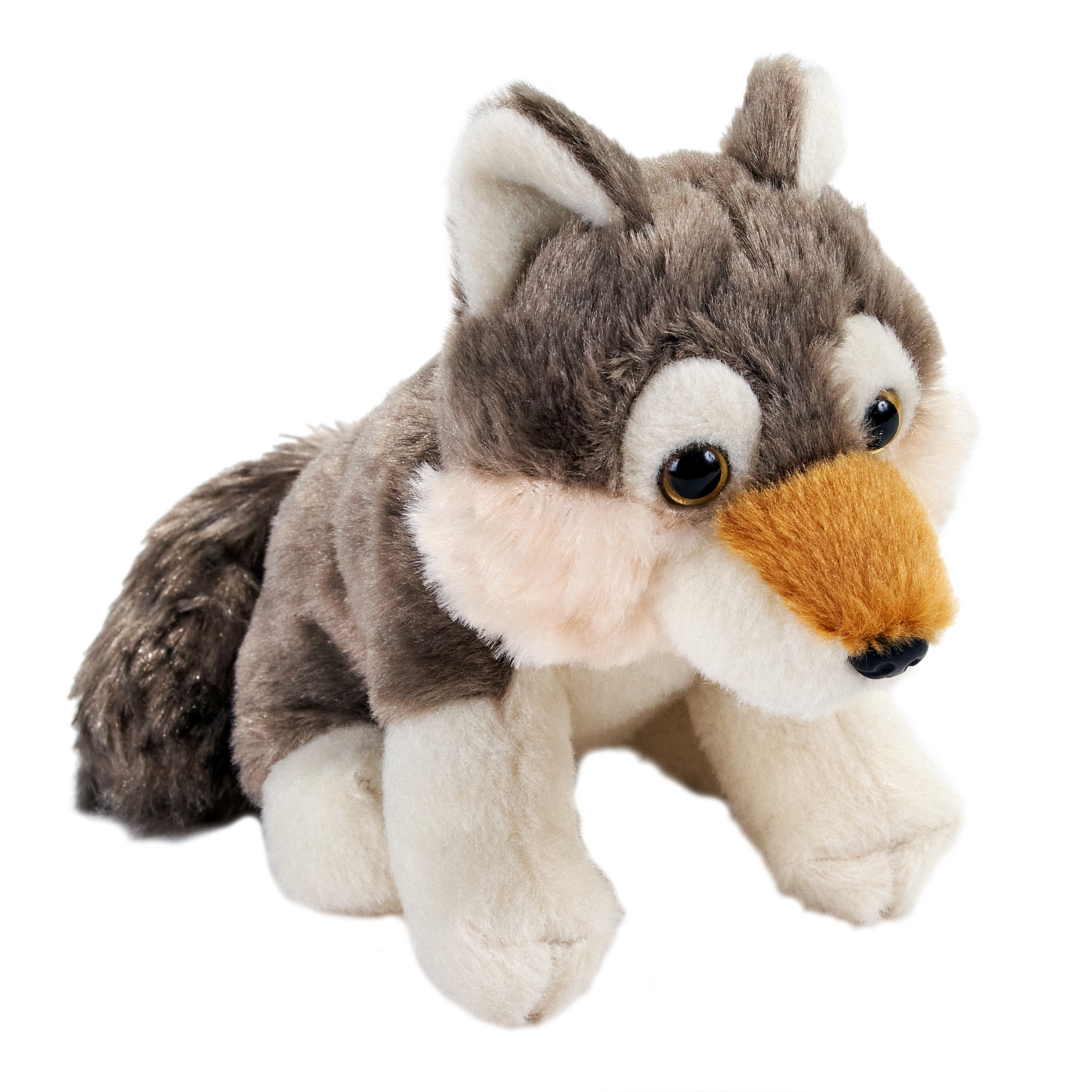Pluche knuffel Wolf van 13 cm