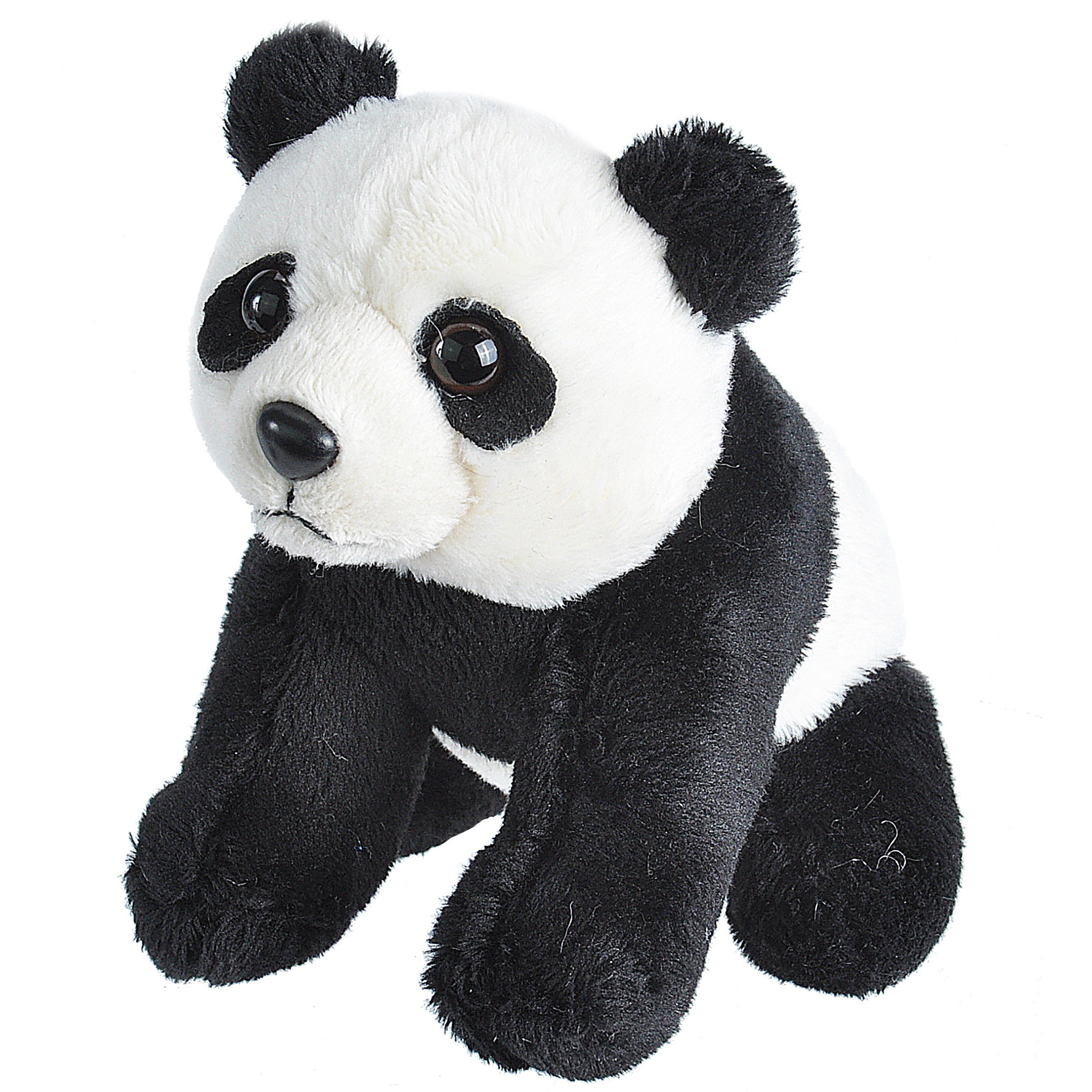 Pluche knuffel Zwart/witte Panda van 13 cm