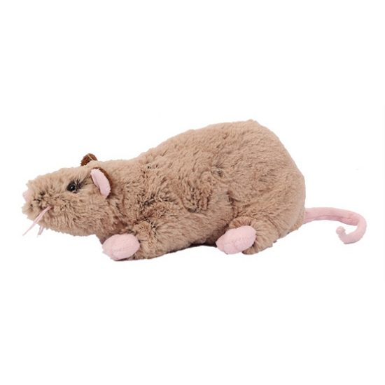 Pluche rat knuffel - bruin - 22 cm