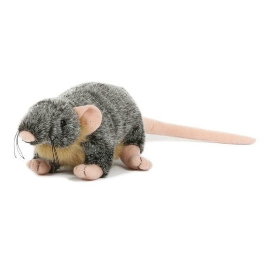 Pluche rat/muis knuffel 18 cm speelgoed