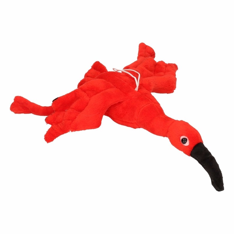 Pluche rode Ibis vogel knuffel 34 cm