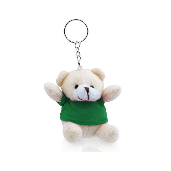 Pluche teddybeer knuffel sleutelhangers groen 8 cm