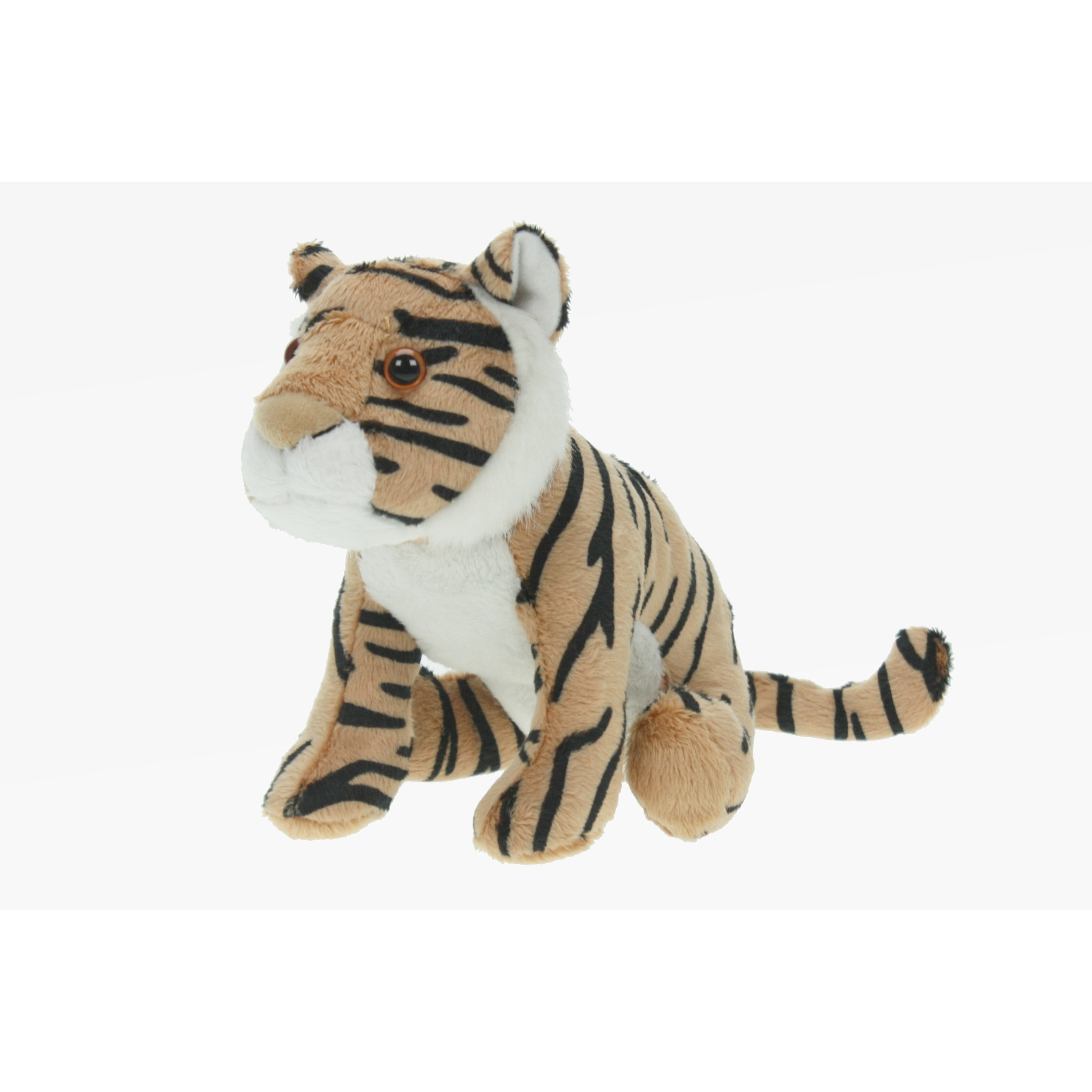 Pluche tijger knuffel bruin 23 cm speelgoed knuffeldier