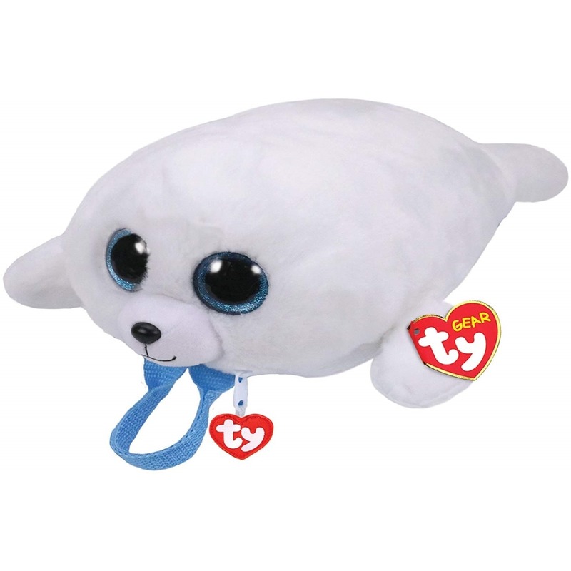 Pluche Ty Beanie witte zeehond rugzak Icy voor kinderen