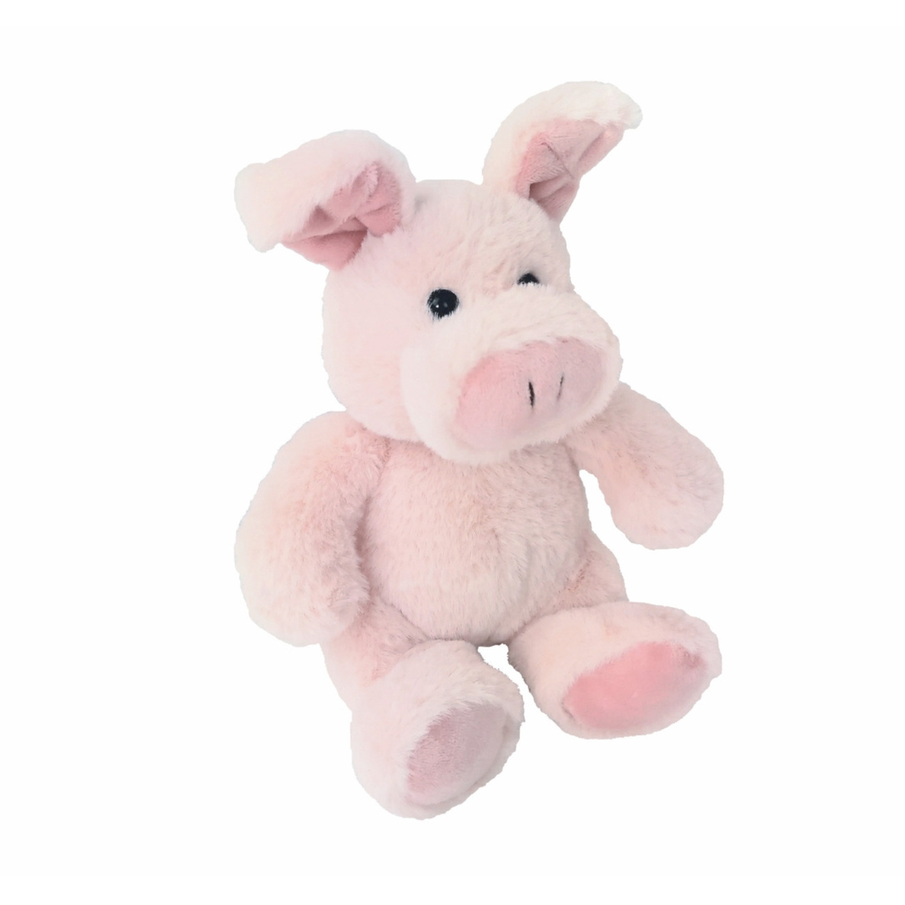 Pluche varken-biggetje knuffel zittend roze polyester 16 cm
