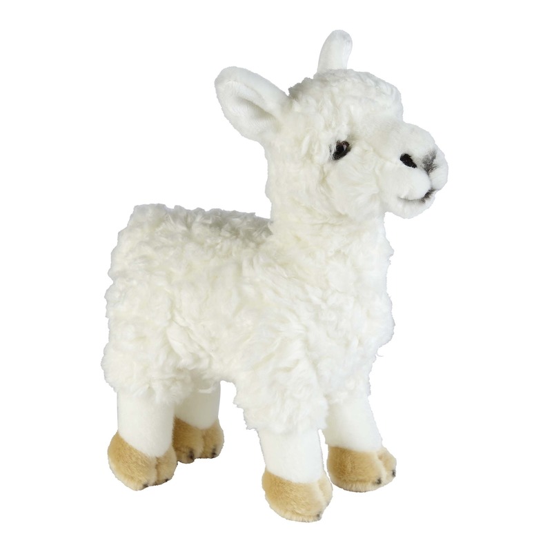 Pluche witte lama-alpaca knuffel 32 cm