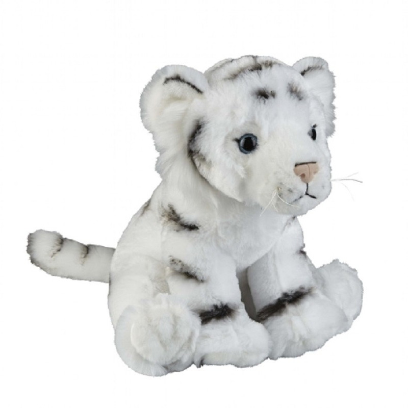 Pluche witte tijger knuffel 30 cm speelgoed