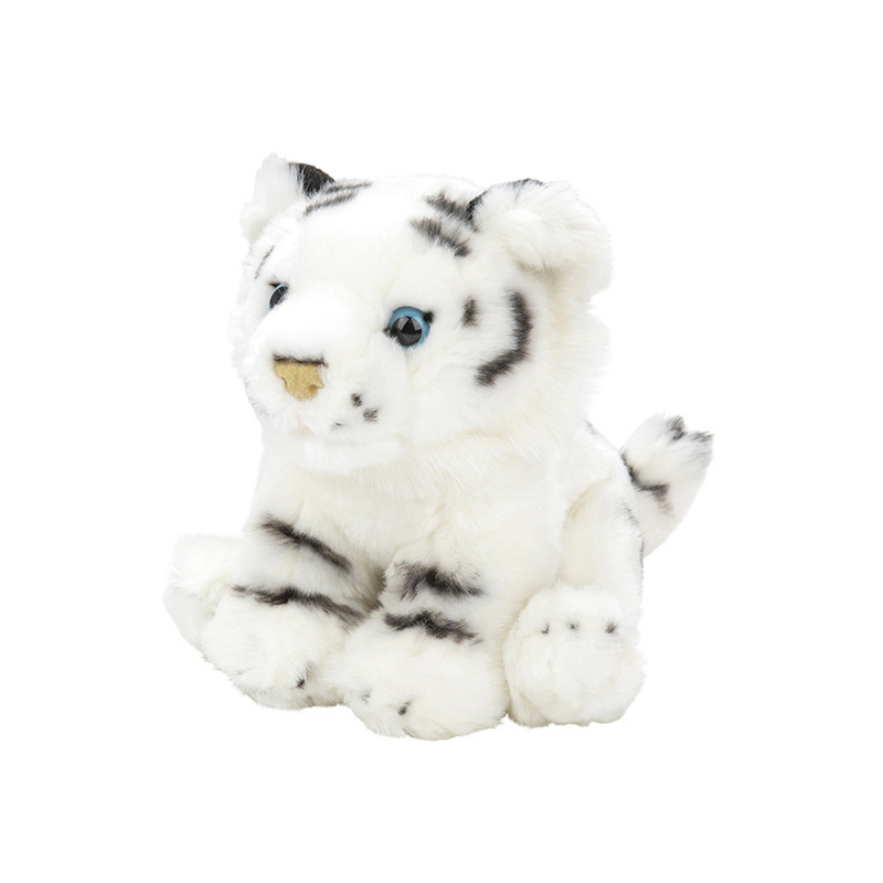 Pluche witte tijger knuffel van 18 cm