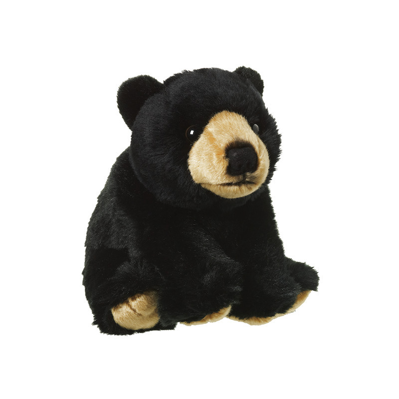 Pluche zwarte beer knuffel van 22 cm