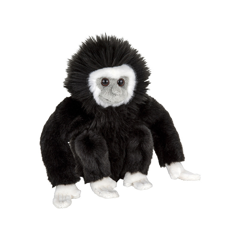 Pluche zwarte Gibbon aap knuffel van 18 cm