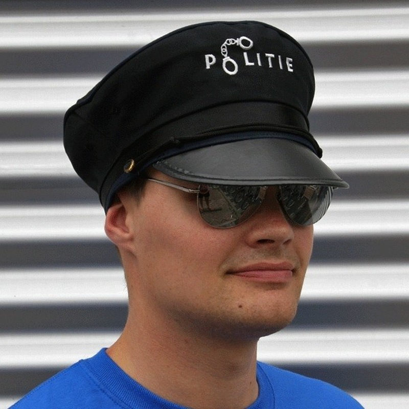 Politie accessoires verkleedset pet en bril
