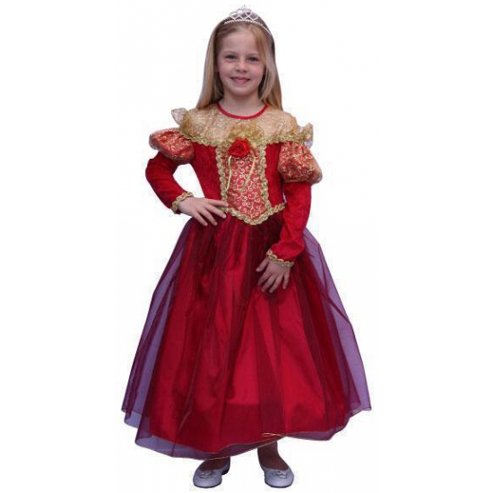 Prinsessen kostuum voor meisjes in de kleur rood