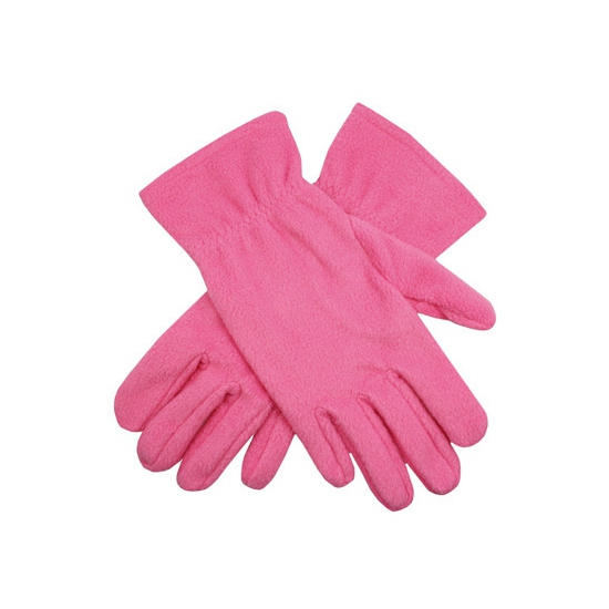 Roze fleece handschoenen