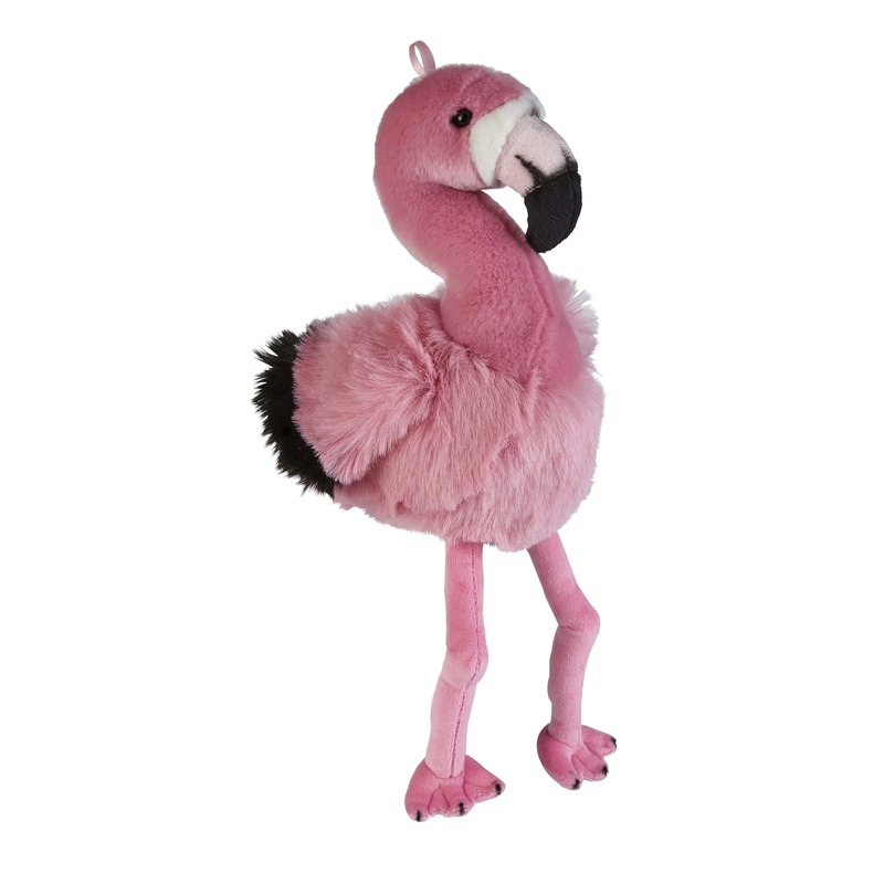 Roze pluche flamingo 41 cm