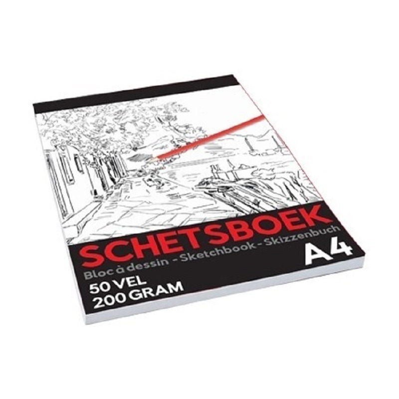 Schetsboek-tekenboek A4 formaat