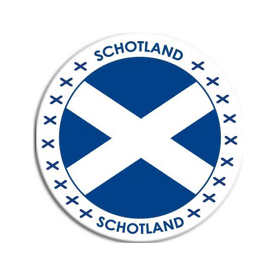 Schotland sticker rond 14,8 cm landen decoratie