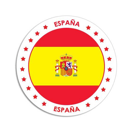 Spanje sticker rond 14,8 cm landen decoratie