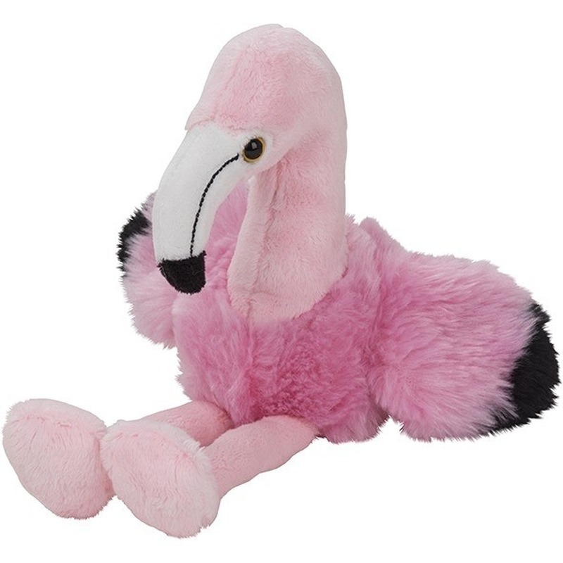 Speelgoed artikelen flamingo knuffelbeest 17 cm