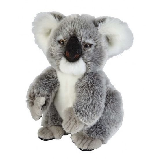 Speelgoed artikelen koala knuffelbeest grijs 28 cm