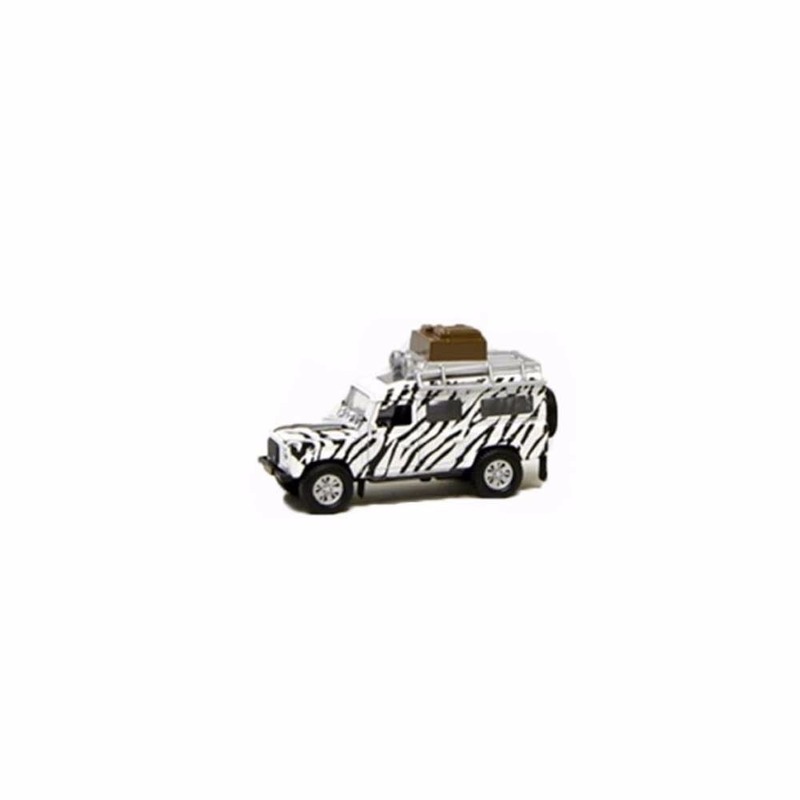 Speelgoed auto witte safari Land Rover 14 x 5 x 8 cm