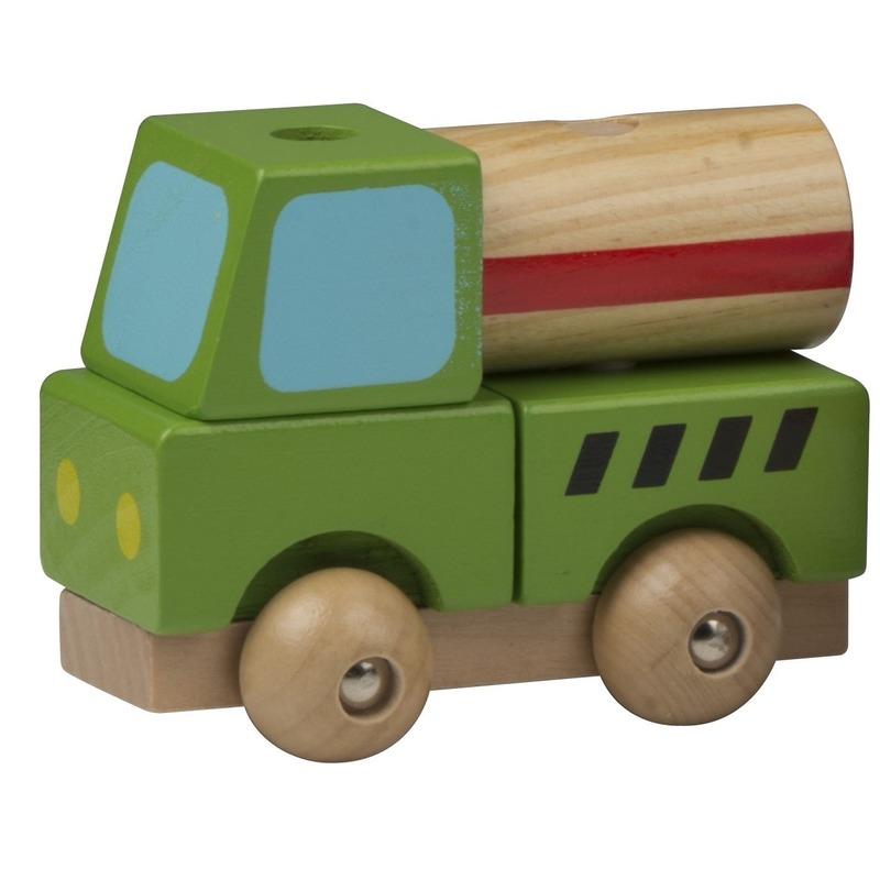 Speelgoed cementwagen hout 9 cm