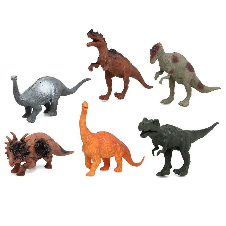 Speelgoed dino dieren figuren 6x stuks dinosaurussen