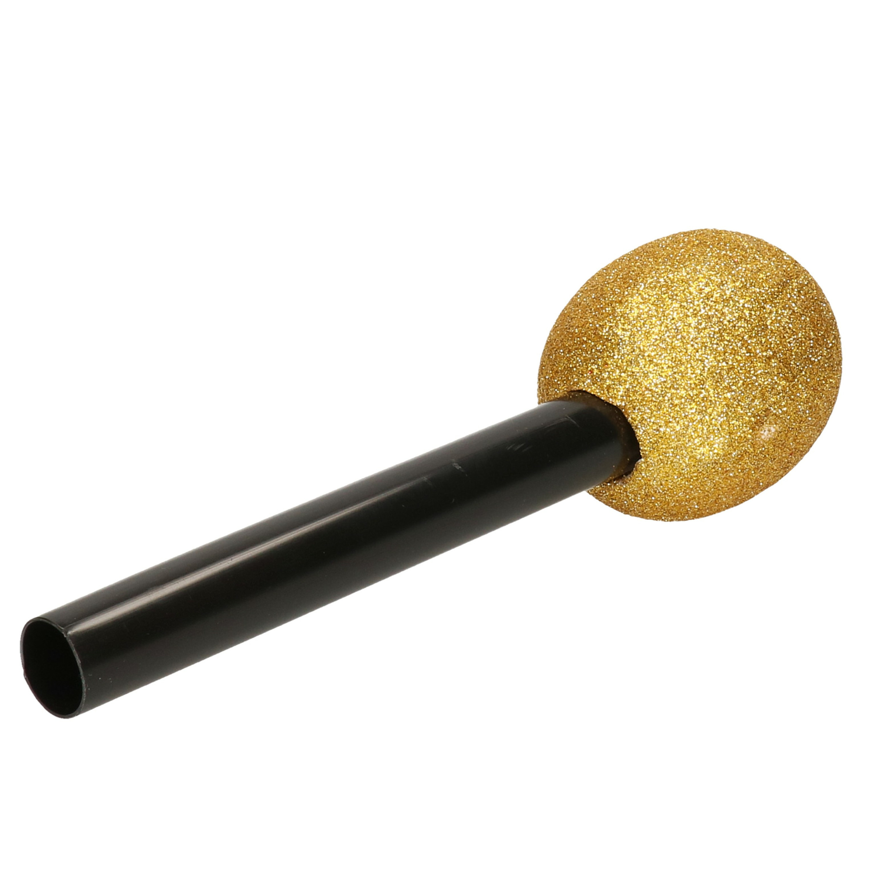 Speelgoed microfoon goud kunststof 22 cm