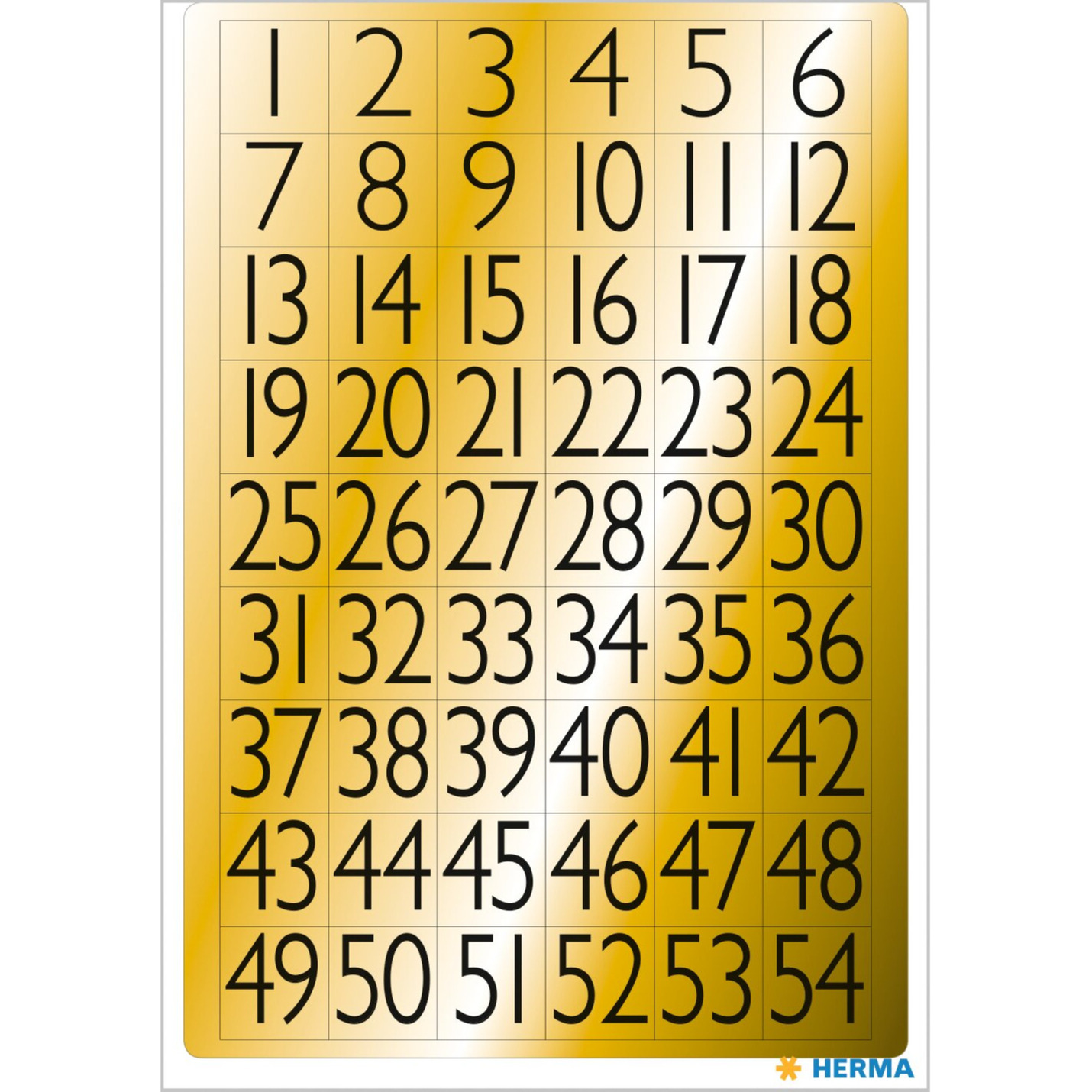 Stickervelletjes met 216x stuks plak cijfers/getallen 1-99 zwart/goud 13x12 mm