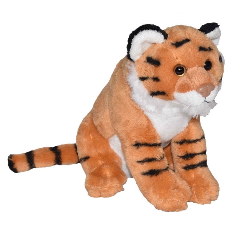 Tijgers speelgoed artikelen tijger knuffelbeest bruin 20 cm