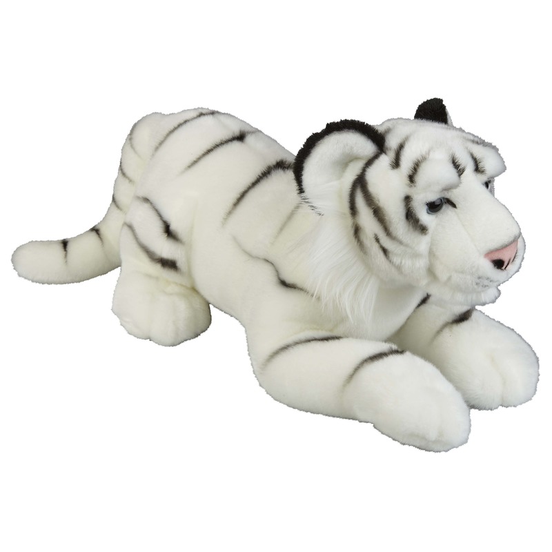 Tijgers speelgoed artikelen tijger knuffelbeest wit 50 cm