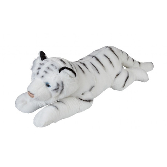 Tijgers speelgoed artikelen tijger knuffelbeest wit 60 cm