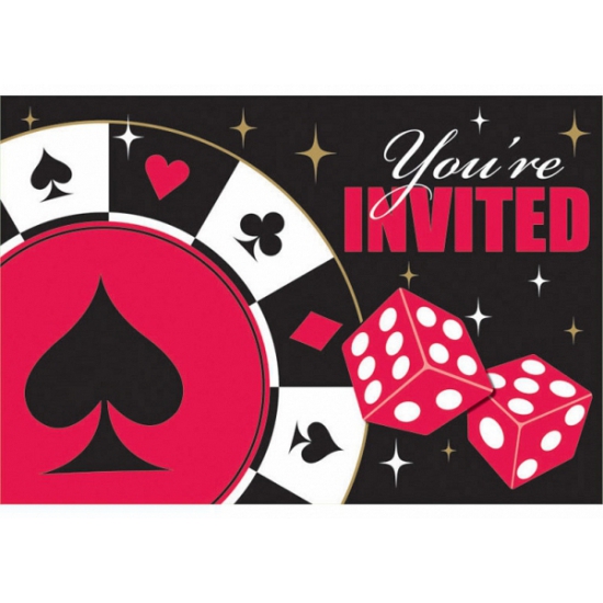 Uitnodigingskaart poker spel
