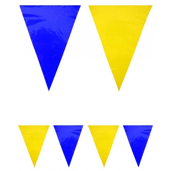 Vlaggenlijn blauw/geel 10 meter