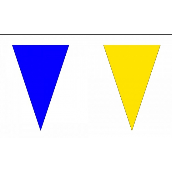 Vlaggenlijn blauw/geel deluxe