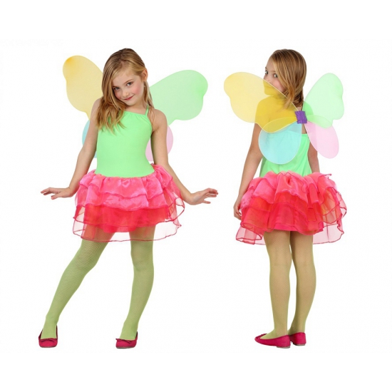 Vlinder kostuum voor kids groen/rood
