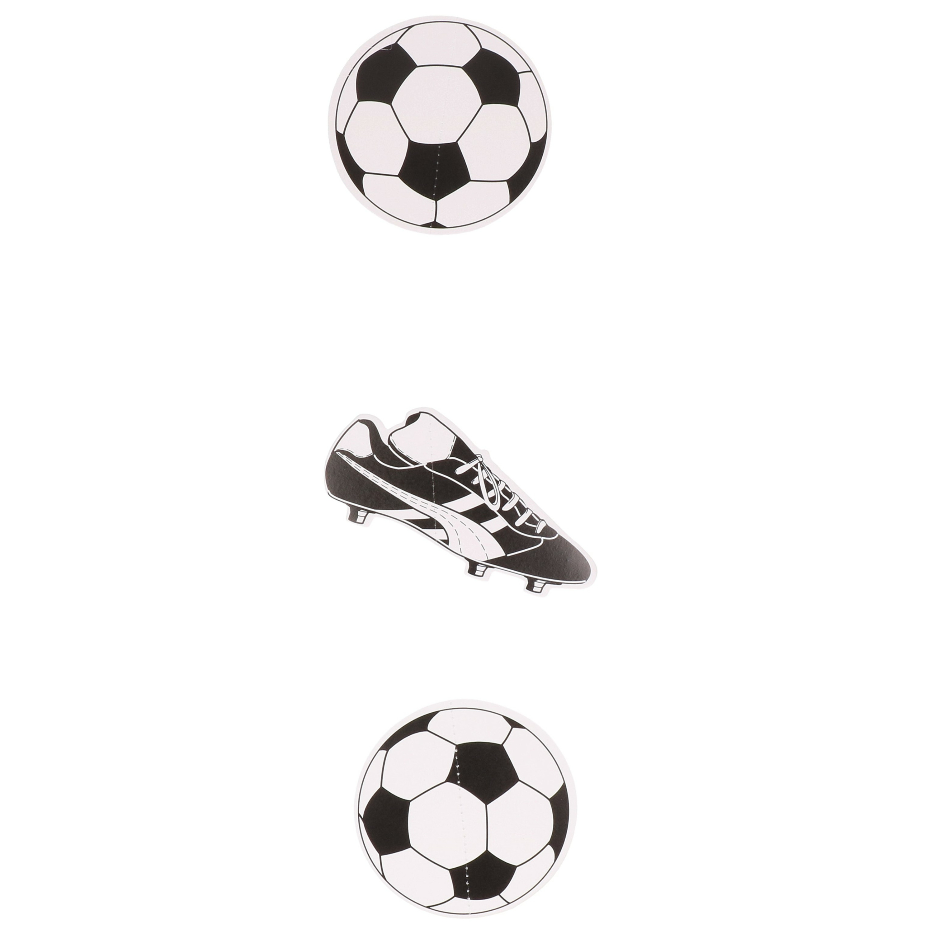 Voetbal slinger zwart/wit - EK/WK versiering
